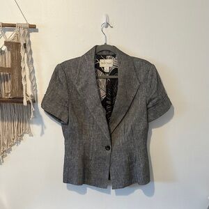 WHBM Charcoal Short Sleeve Blazer